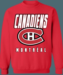 Montreal Canadiens BLACKOUT Retro NHL Sweatshirt Hoodie TShirt For Hockey Lovers