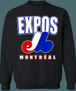 Montreal Expos Vintage MLB Crewneck Sweatshirt Hoodie Shirt for Baseball Fans