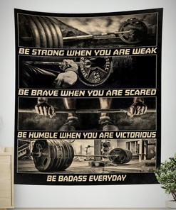 Motivational Quotes Banner Flag Tapestry For Fitness Club, Workout room decor