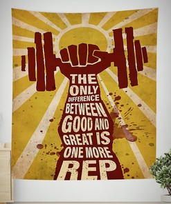 Motivational Quotes Banner Flag Tapestry For Home Gym, Gym Flags