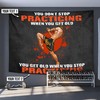 Muay Thai Gym Kickboxing Banner Flag Tapestry Gift For Muay Thai Trainer, Motivational Fitness Inspiration Flag