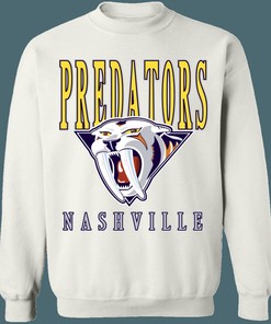 Nashville Predators SABRETOOTH Retro NHL Sweatshirt Hoodie TShirt For Hockey Lovers