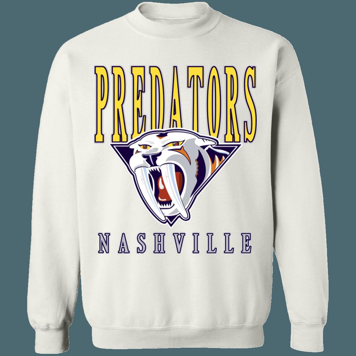Nashville Predators SABRETOOTH Retro NHL Sweatshirt Hoodie TShirt For Hockey Lovers