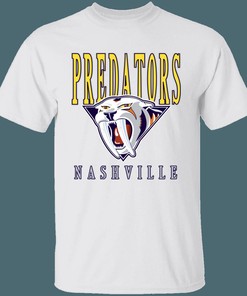 Nashville Predators SABRETOOTH Retro NHL T-Shirt Sweatshirt Hoodie National Hockey League Shirt