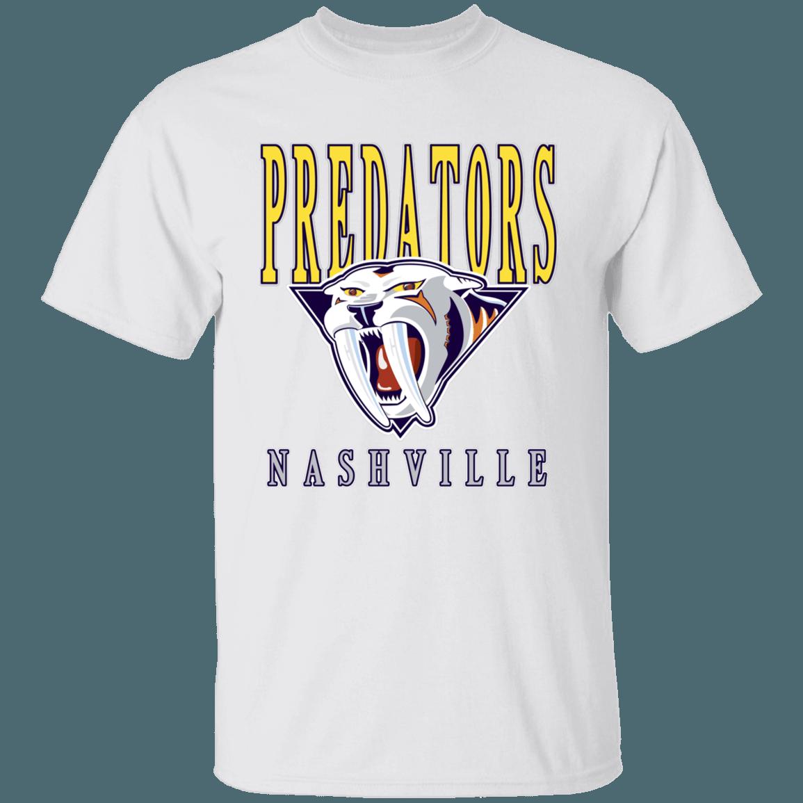 Nashville Predators SABRETOOTH Retro NHL T-Shirt Sweatshirt Hoodie National Hockey League Shirt