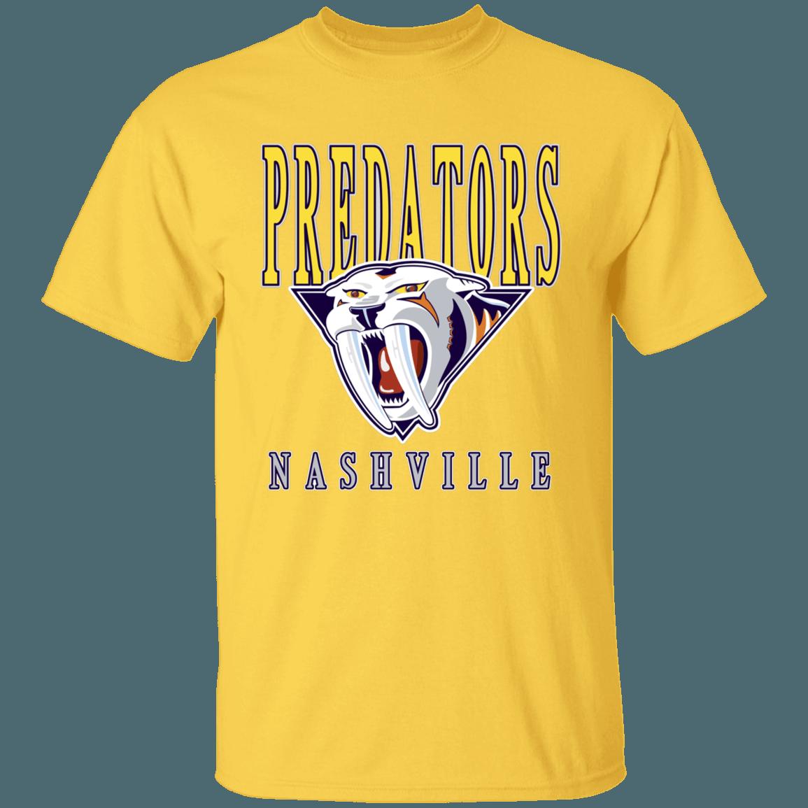 Nashville Predators SABRETOOTH Retro NHL T-Shirt Sweatshirt Hoodie National Hockey League Shirt - Image 2