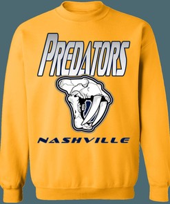 Nashville Predators SKULL Retro NHL Sweatshirt Hoodie TShirt For Hockey Lovers