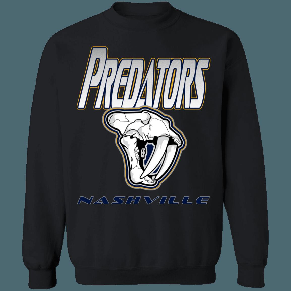 Nashville Predators SKULL Retro NHL Sweatshirt Hoodie TShirt For Hockey Lovers - Image 3