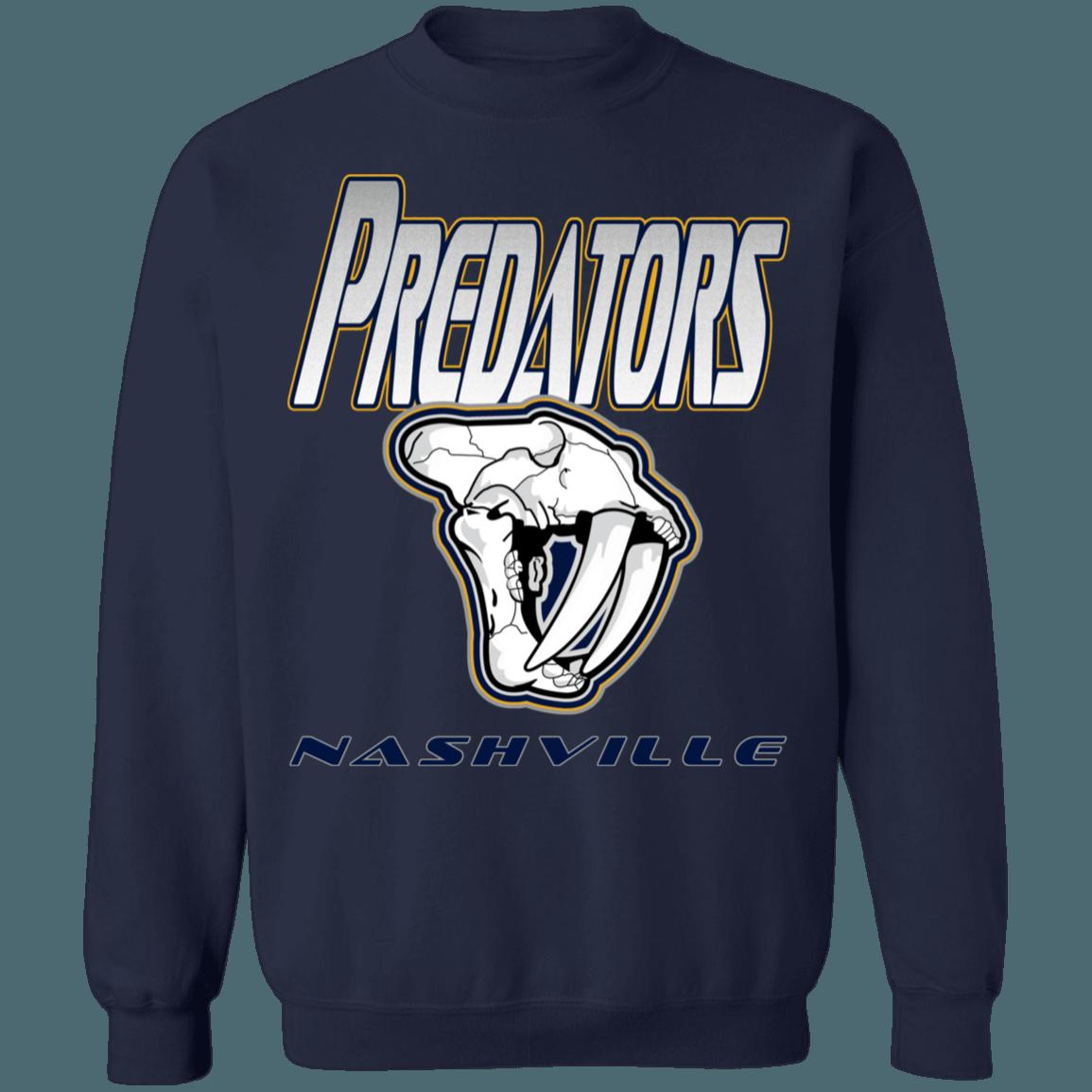 Nashville Predators SKULL Retro NHL Sweatshirt Hoodie TShirt For Hockey Lovers - Image 4