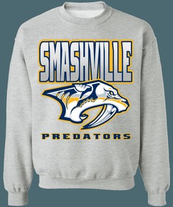 Nashville Predators SMASHVILLE 2 Retro NHL Sweatshirt Hoodie TShirt For Hockey Lovers
