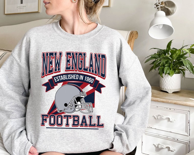 New England Football Team Sweatshirt, AFC Fan Shirt, NFL Shirt - Image 2