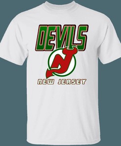 New Jersey Devils 80's GREEN Retro NHL T-Shirt Sweatshirt Hoodie National Hockey League Shirt