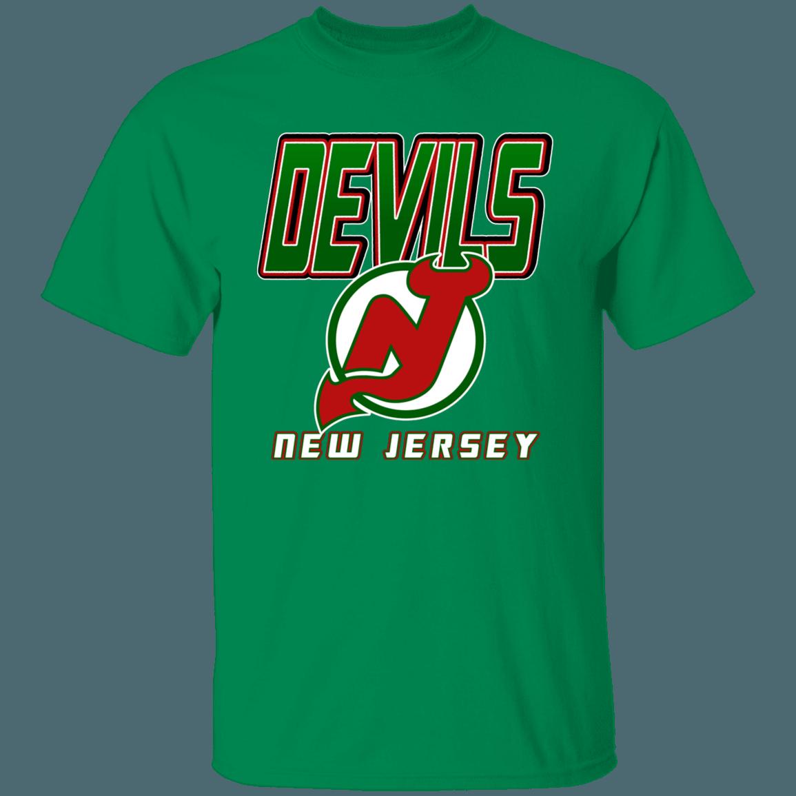 New Jersey Devils 80's GREEN Retro NHL T-Shirt Sweatshirt Hoodie National Hockey League Shirt - Image 3