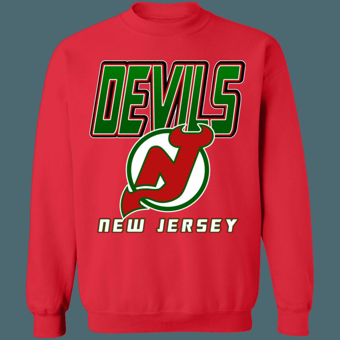 New Jersey Devils 80's GREEN Vintage NHL Sweatshirt Hoodie TShirt For Hockey Lovers