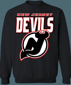 New Jersey Devils BLACK OUT Retro NHL Sweatshirt Hoodie TShirt For Hockey Lovers