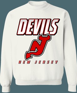New Jersey Devils Retro 90's NHL Sweatshirt Hoodie TShirt For Hockey Lovers