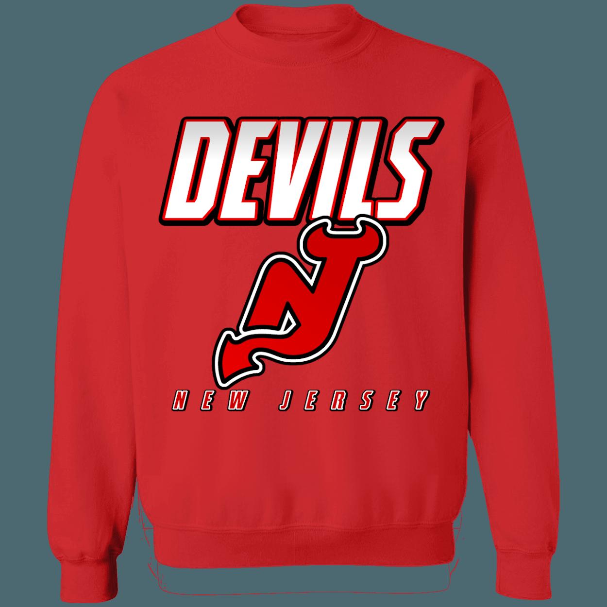 New Jersey Devils Retro 90's NHL Sweatshirt Hoodie TShirt For Hockey Lovers - Image 2