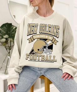 New Orleans Football Team Sweatshirt, Retro New Orleans Football Shirt for NFL Fans