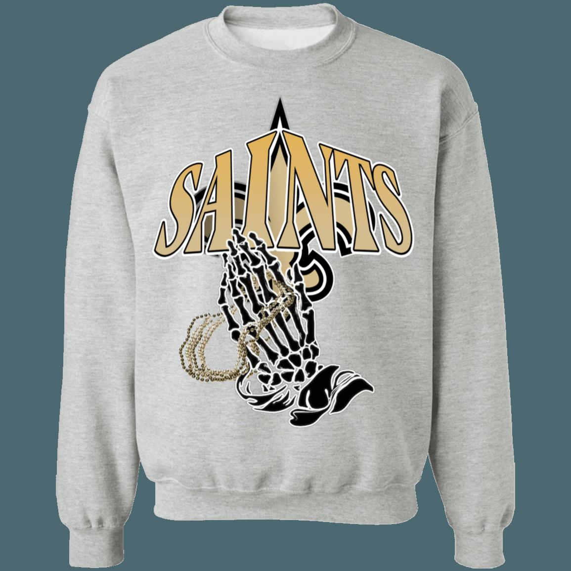 New Orleans Saints PRAY Vintage NFL American Football Lover Sweatshirt Hoodie - Image 2