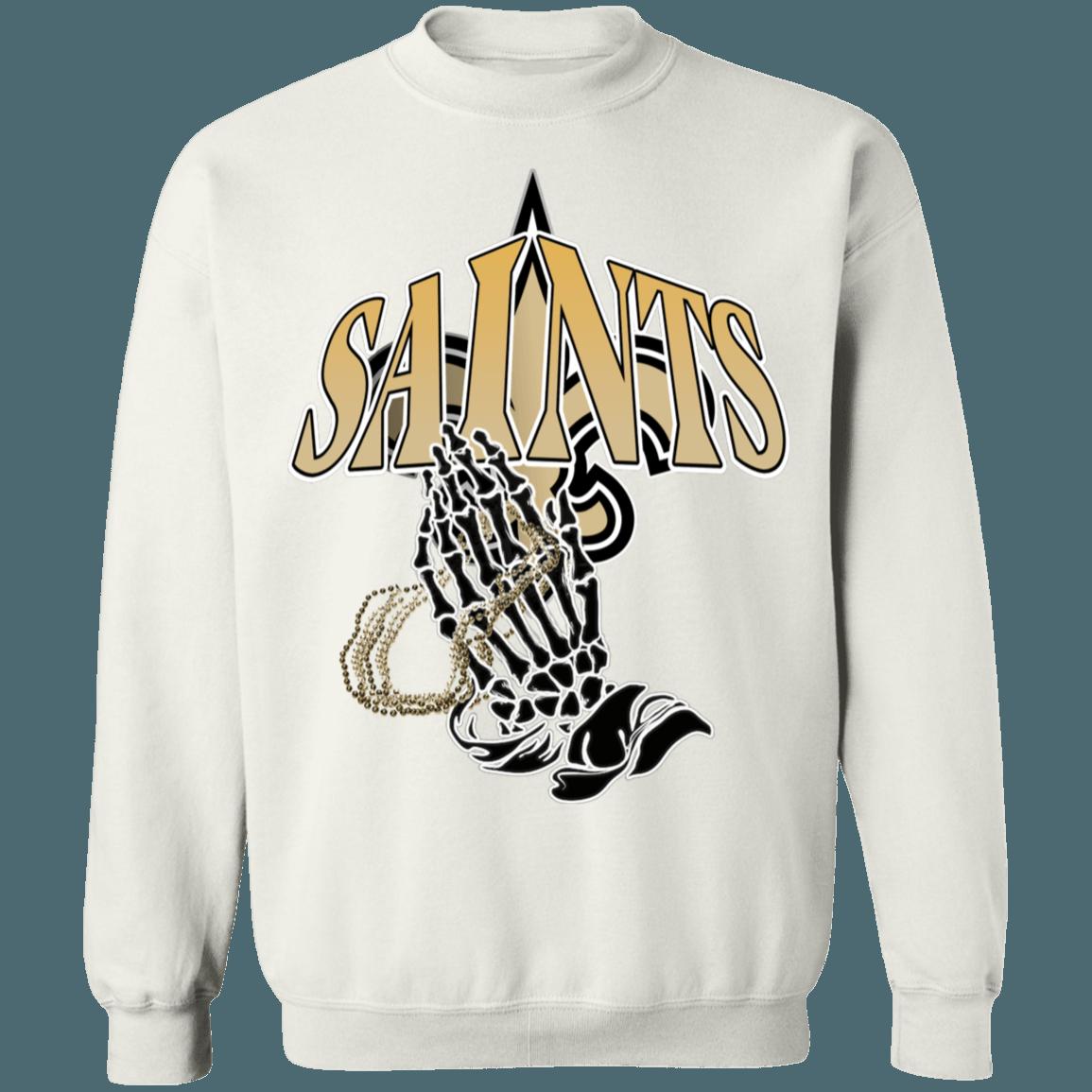 New Orleans Saints PRAY Vintage NFL American Football Lover Sweatshirt Hoodie - Image 4