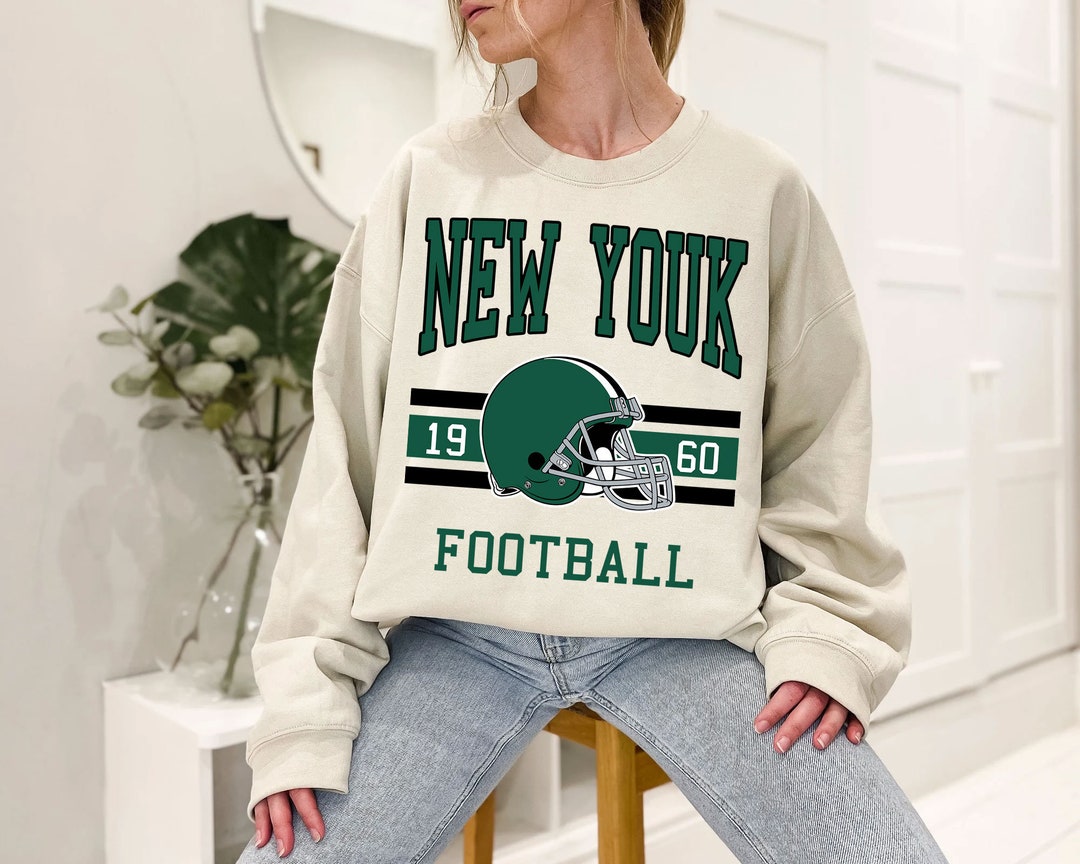 New York Football Sweatshirt, Vintage Retro New York Football Shirt for NFL Fans