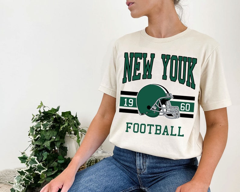 New York Football Sweatshirt, Vintage Retro New York Football Shirt for NFL Fans - Image 4