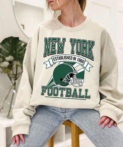 New York Football Team Sweatshirt, Retro New York Football Crewneck Sweatshirt Hoodie Shirt Gifts for NFL Fans