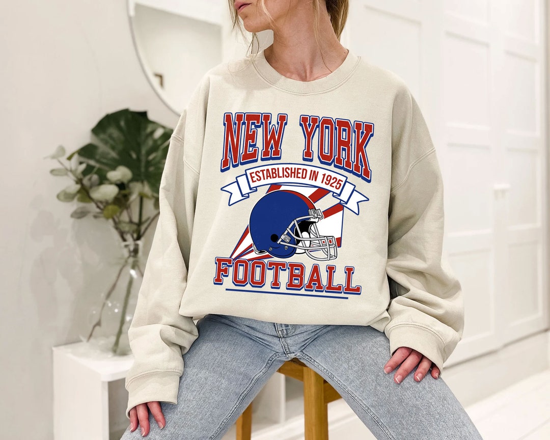 New York Football Team Sweatshirt, Retro New York Football Shirt for NFL Fans