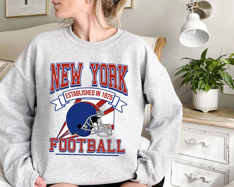New York Football Team Sweatshirt, Retro New York Football Shirt for NFL Fans - Image 2