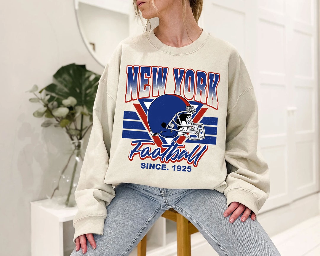 New York Football Team Sweatshirt, Vintage New York Football Crewneck Sweatshirt Hoodie Shirt Gifts for NFL Fans