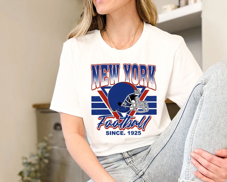 New York Football Team Sweatshirt, Vintage New York Football Crewneck Sweatshirt Hoodie Shirt Gifts for NFL Fans - Image 3