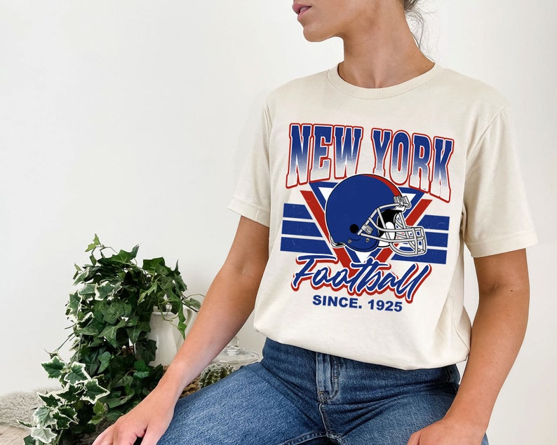 New York Football Team Sweatshirt, Vintage New York Football Crewneck Sweatshirt Hoodie Shirt Gifts for NFL Fans - Image 4