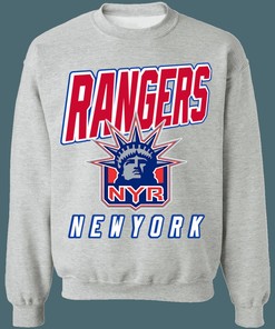 New York Rangers LADY LIBERTY 2 Retro NHL Sweatshirt Hoodie TShirt For Hockey Lovers