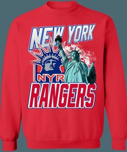 New York Rangers LADY LIBERTY Vintage NHL Sweatshirt Hoodie TShirt For Hockey Lovers