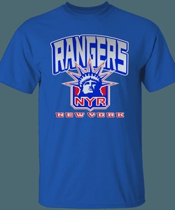 New York Rangers Lady Liberty 90's Retro NHL T-Shirt Sweatshirt Hoodie National Hockey League Shirt