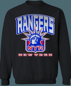 New York Rangers Lady Liberty Vintage NHL Crewneck Sweatshirt Hoodie Shirt