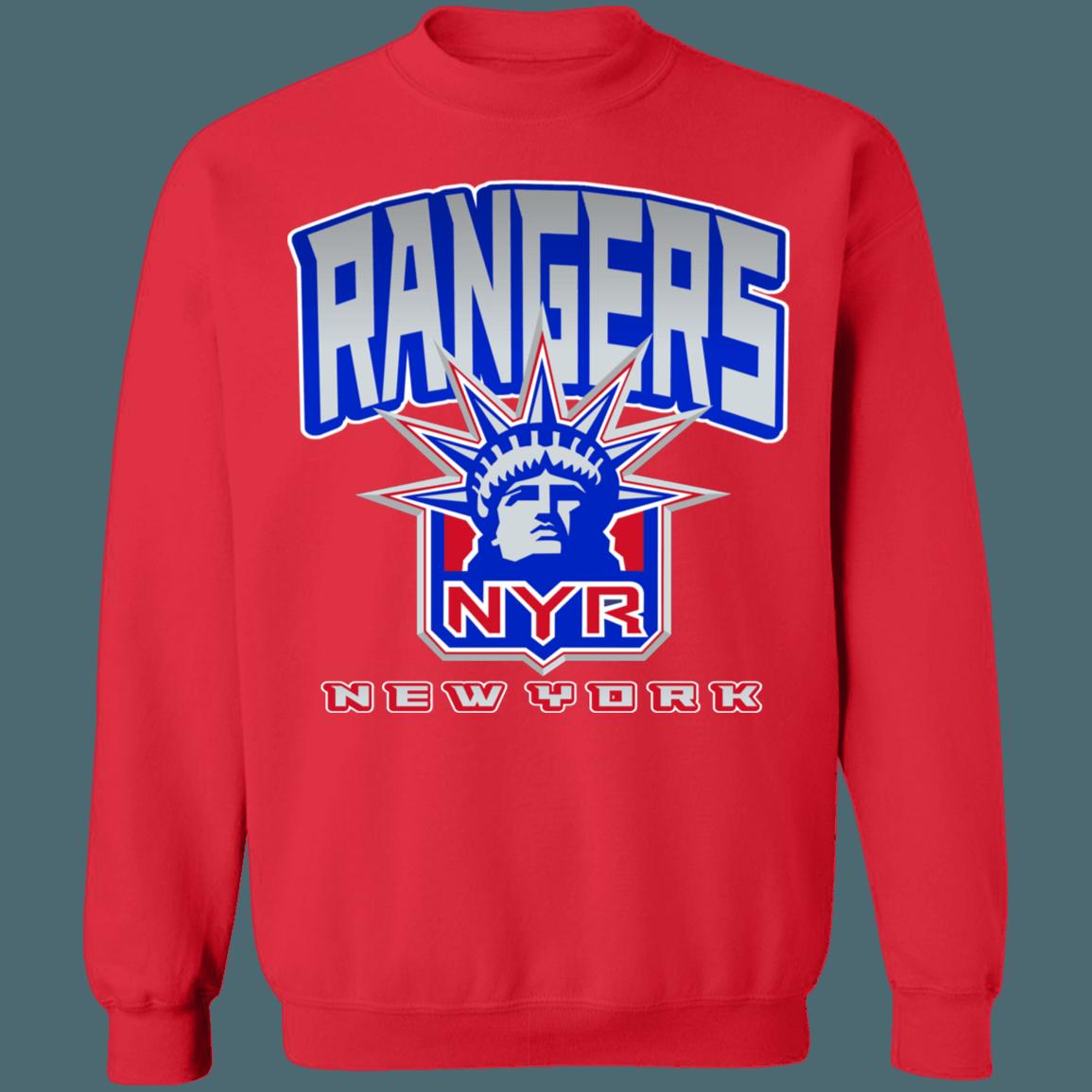New York Rangers Lady Liberty Vintage NHL Crewneck Sweatshirt Hoodie Shirt - Image 3