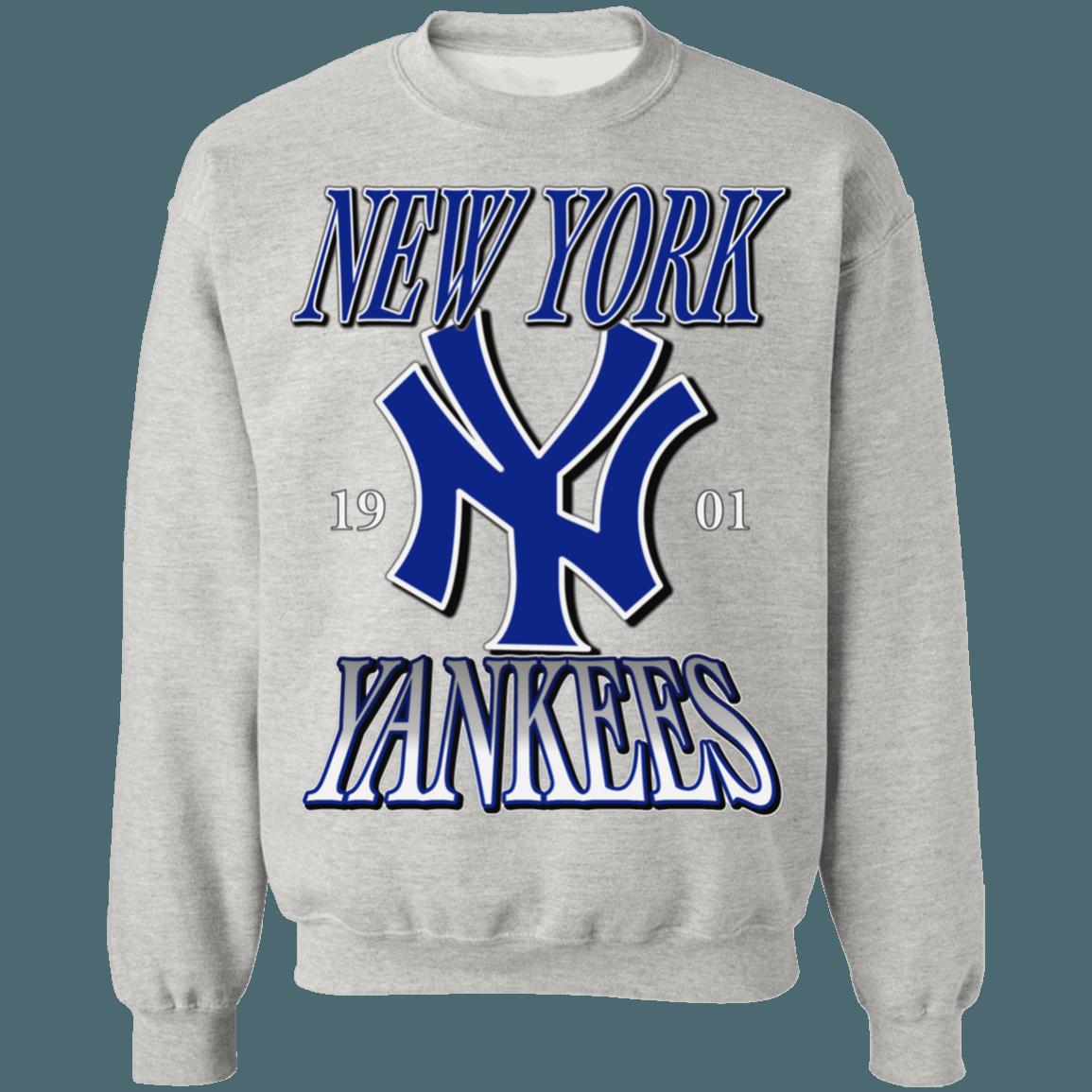 New York Yankees 1901 Vintage MLB Crewneck Sweatshirt Hoodie - Image 3
