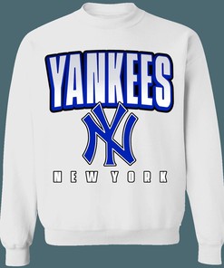 New York Yankees Retro MLB Crewneck Sweatshirt Hoodie Shirt for Baseball Fans