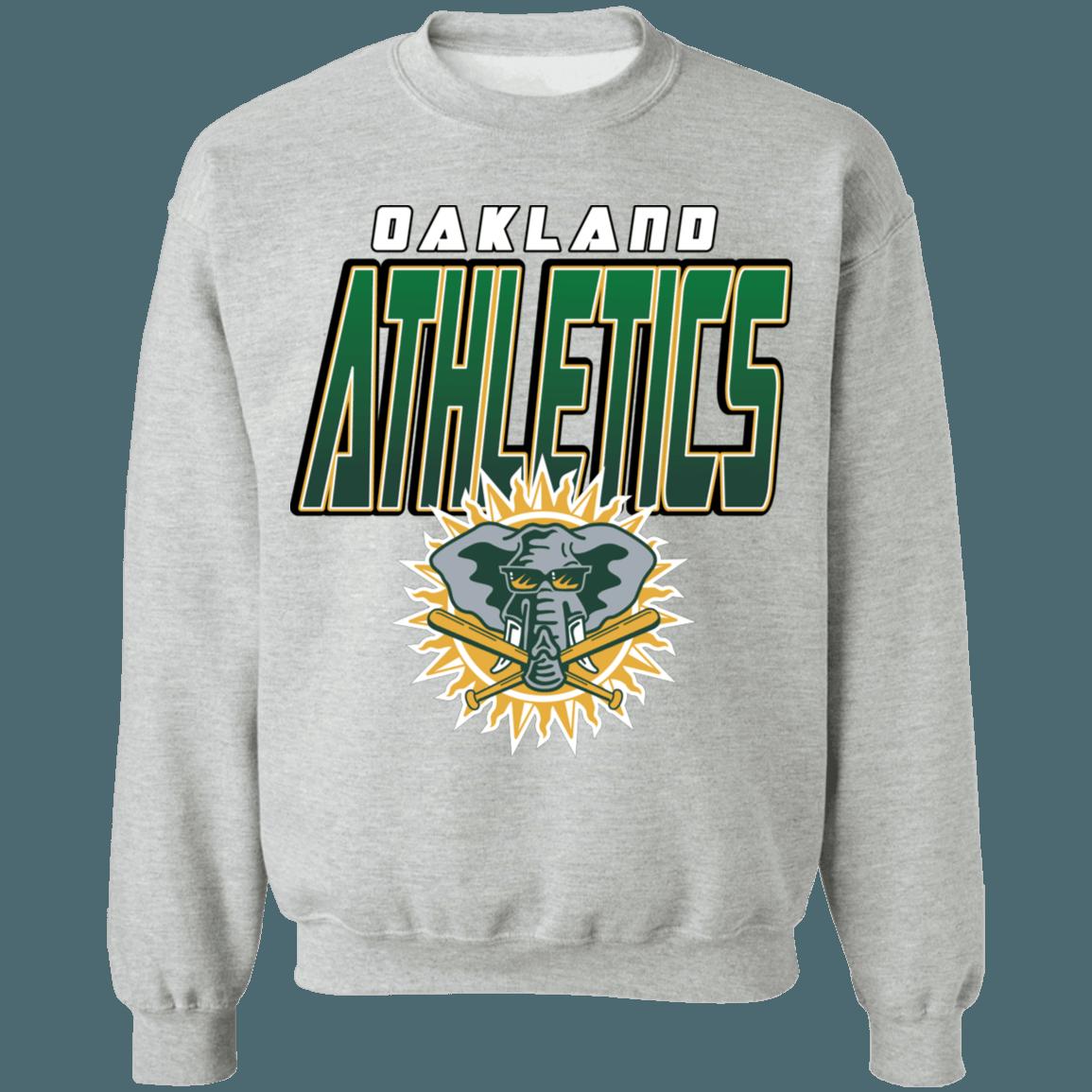 Oakland Athletics ELEPHANT Vintage MLB Crewneck Sweatshirt Hoodie Shirt for Baseball Fans - Image 4