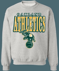 Oakland Athletics Elephant Retro MLB Crewneck Sweatshirt Hoodie Shirt for Baseball Fans