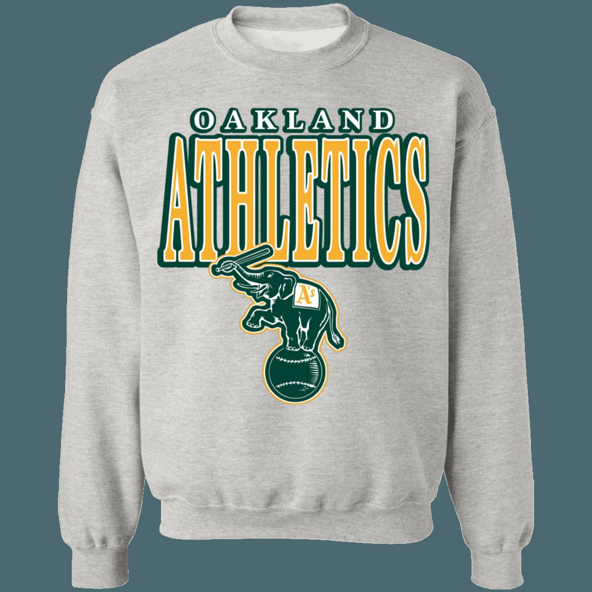 Oakland Athletics Elephant Retro MLB Crewneck Sweatshirt Hoodie Shirt for Baseball Fans