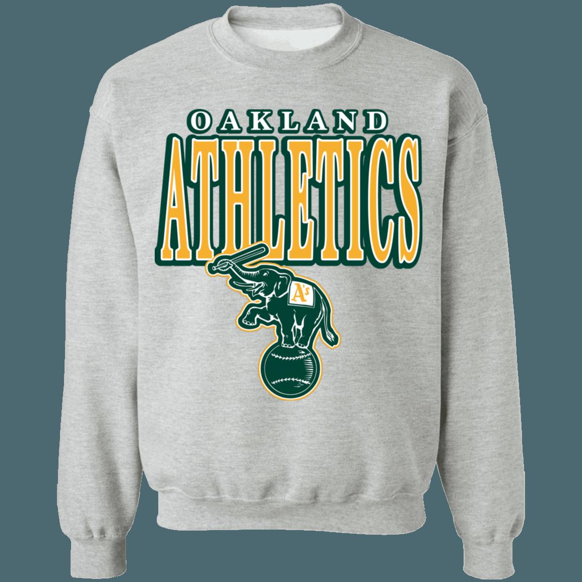 Oakland Athletics Elephant Retro MLB Crewneck Sweatshirt Hoodie Shirt for Baseball Fans - Image 4