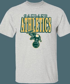 Oakland Athletics Elephant Retro MLB T-Shirt Sweatshirt Hoodie Gifts for Baseball Fans