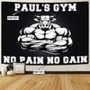 Personalised Gym Banner Flag Tapestry Home Gym Motivational, Decor Bodybuilding, Inspirational gym flags