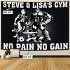 Personalized Bodybuilding Banner Flag Tapestry Home Gym Decor Beauty And The Beast, Motivational gym flags