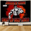 Personalized Bodybuilding Fighter Banner Flag Tapestry Motivational Gym Wall Art, Gym Flags