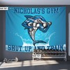 Personalized Bodybuilding Flag Tapestry Home Gym Idea Muscle Shark, Gym Flags