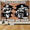 Personalized Bodybuilding Home Gym Decor Beauty And The Beast Banner Flag Tapestry, Motivation Flag
