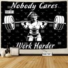 Personalized Fitness Banner Flag Tapestry Home Gym Decor Girl Barbell Gym Gift, Gym Flags